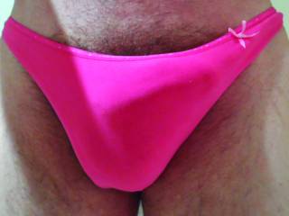 I stole her panties this morning and wore them all day.She doesn\'t know. I am super horny now. I think I\'ll cum in them. Do you want to help?