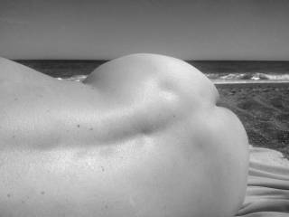 On a nude beach