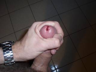It\'s so nice to cum like that! Cum runs out so slow and hot all over your hand. Anyone like to see?