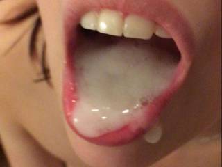 Such a sweet warm mouthful of his awesome cum