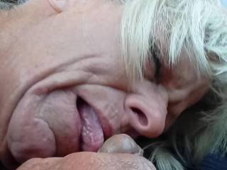 Trixie sucking away again on the cock