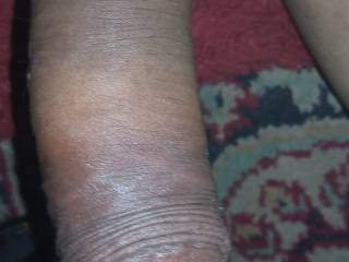 My semi Hard dick hhangging