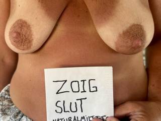 100% real zoig breast. What should her card say next ?
