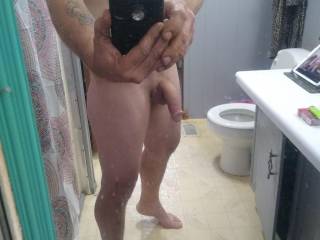 Just me getting ready to shower and as always when I got naked I got horny. I'm horny now too. Still need help also, lol
