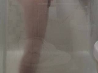 You watched him secretly as he showered. Seeing him pleasuring himself, his sensitive cock growing so big and powerful, your pussy was dripping wet and in agony for a huge penetration.
