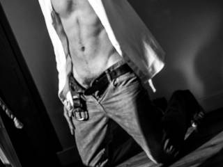 This photo makes me want to come over there and slide my hands down your chest and pull those pants down......