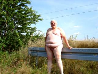 End of the lane - behind me the railway
