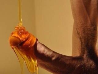 Omg! Would you slide your honey covered cock into my pussy?   That would be the sweetest fuck I ever had!   Can I suck the honey from you cock?  Michelle