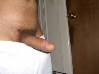 having a hard on