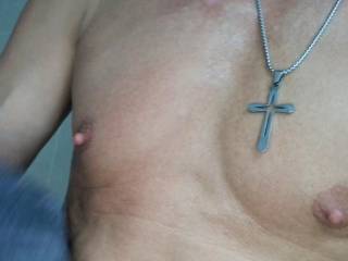 Smooth chest. Wanna suck that nip?