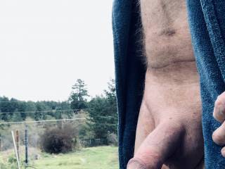 Chilly morning swollen dick pic.