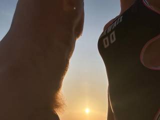 At the public beach and wife want cfnm :) 
Then she gets it :) 

What do you think about us? 

Tributes and dm are always welcome
