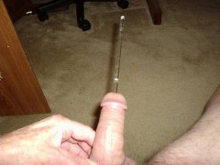 Having some FUN with my 1/4 in. glass rod.... I luv the way it feels when I get it all the way in !