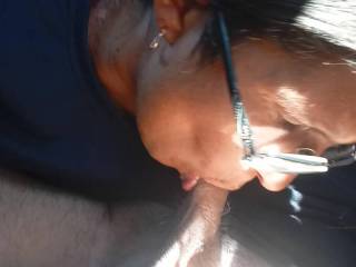 Letting Sondra pleasure my cock