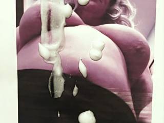 Mrs. Shutterbug58 looks stunning covered in cum! Thank you, Stillhard4U, for the beautiful cumload.