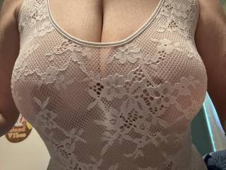 Love this close up and how you can see her hard nipples