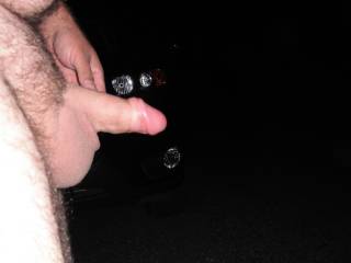 Me standing nude in the middle of the road