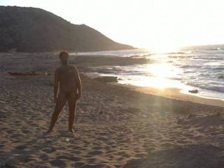 at a nudist beach