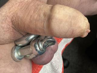 Getting hard while stretching.