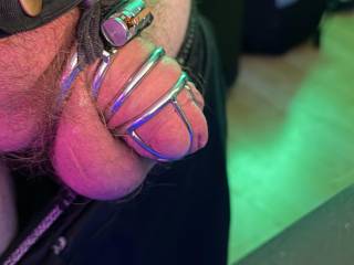 my alomst 2 inch dick in my cage