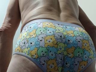 Does my bum look big in these panties? Whose going to change me?