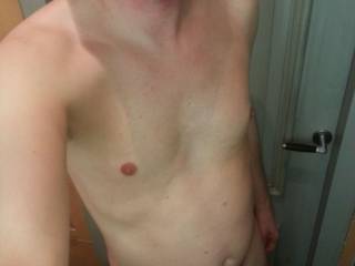 Nude bathroom selfie