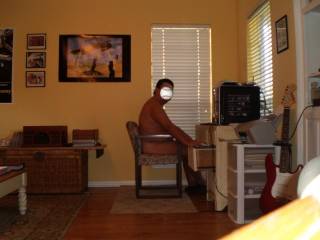 surfing the net, nude of course