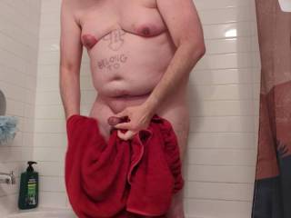 I am her cum slut slave. she owns my cock, balls, fuckhole and cum. Here i am shaving off my pubic hair preparing to wear her name