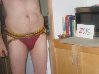 My frontal and partial body scene of me wearing my undie as I stand near my microwave where I have some old books...Canon G2 camera was used.