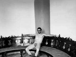 Out for a wander and found this gazebo so got naked for a pic