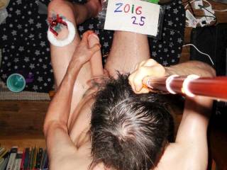 I am taking a brief break from toy playing on my bar stool - a body selfie with the base of my dick having gone slightly soft...One of my W290 camera`s was used.