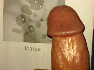 Cumming on the beautiful Icarus because she asked and I couldn't stop myself!