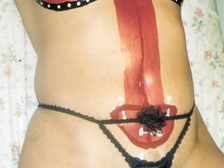 Hubby painting thinking of fantasy fest.