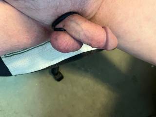 My little friend loves cock rings in addition to chastity. Would you want to play with him?