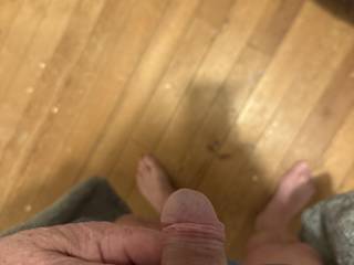 Not much but it’s mine more of a grower that a shower and no where near as big as some of the people in here. I’m new to the site and have never taken a pic of my penis before and shared it with stranger so please be gentle