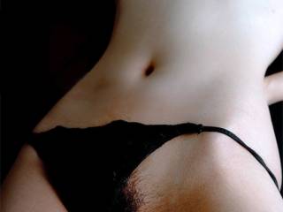 small thong can\'t fully cover..
