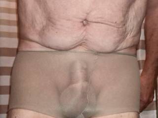 My cock in my pantyhose undies