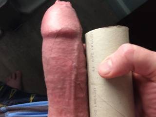 Size comparison... not huge but thick!