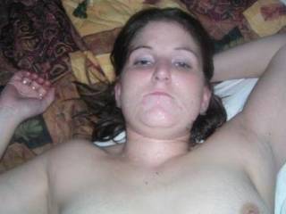 Hubby and stranger both took turns blowing on my face