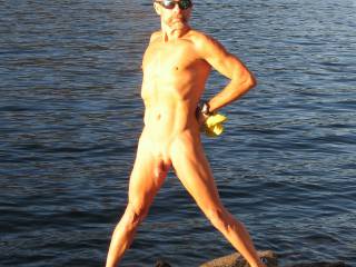 Enjoying a great warm sunny day at the river