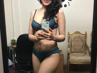 My green lingerie