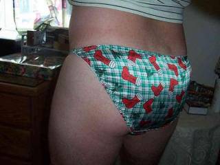 Sexy holiday panties, very good choice.