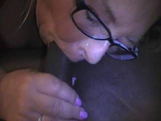 wife getting her chocolate fix.