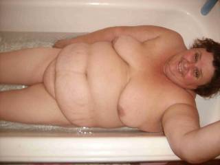 wife having a bath