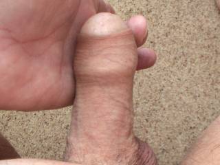 just me stroking my foreskin,would you like to help me?