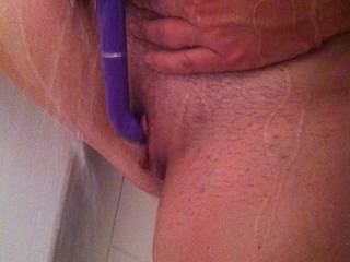 Playing with one of my favorite toys in the shower.