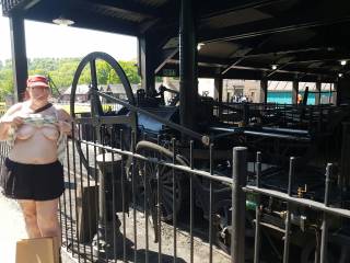 We went to the Blist Hills Victorian Village today.  The Mrs is standing next to a working replica of the worlds first successful steam locomotive built by Richard Trivithick in 1804 25 years before the famous Stevensons rocket.