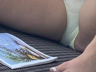Showing her panties again