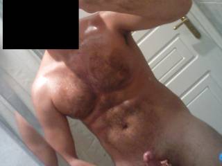 You've got a really hot/muscled and hairy bod there man.... looks GREAT !
