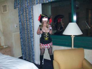 I was in a hotel in hollywood during halloween. this is what I wore to the parade. before we went down I was flashing the crowd from the window.